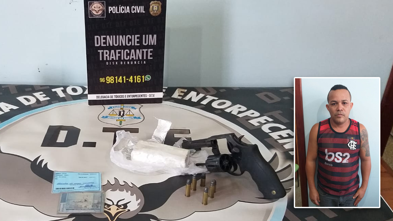 POLÍCIA CIVIL PRENDE HOMEM COM 250 GRAMAS DE COCAÍNA PURA EM MACAPÁ